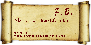 Pásztor Boglárka névjegykártya