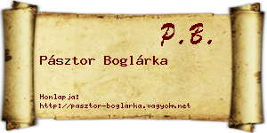 Pásztor Boglárka névjegykártya