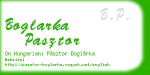 boglarka pasztor business card